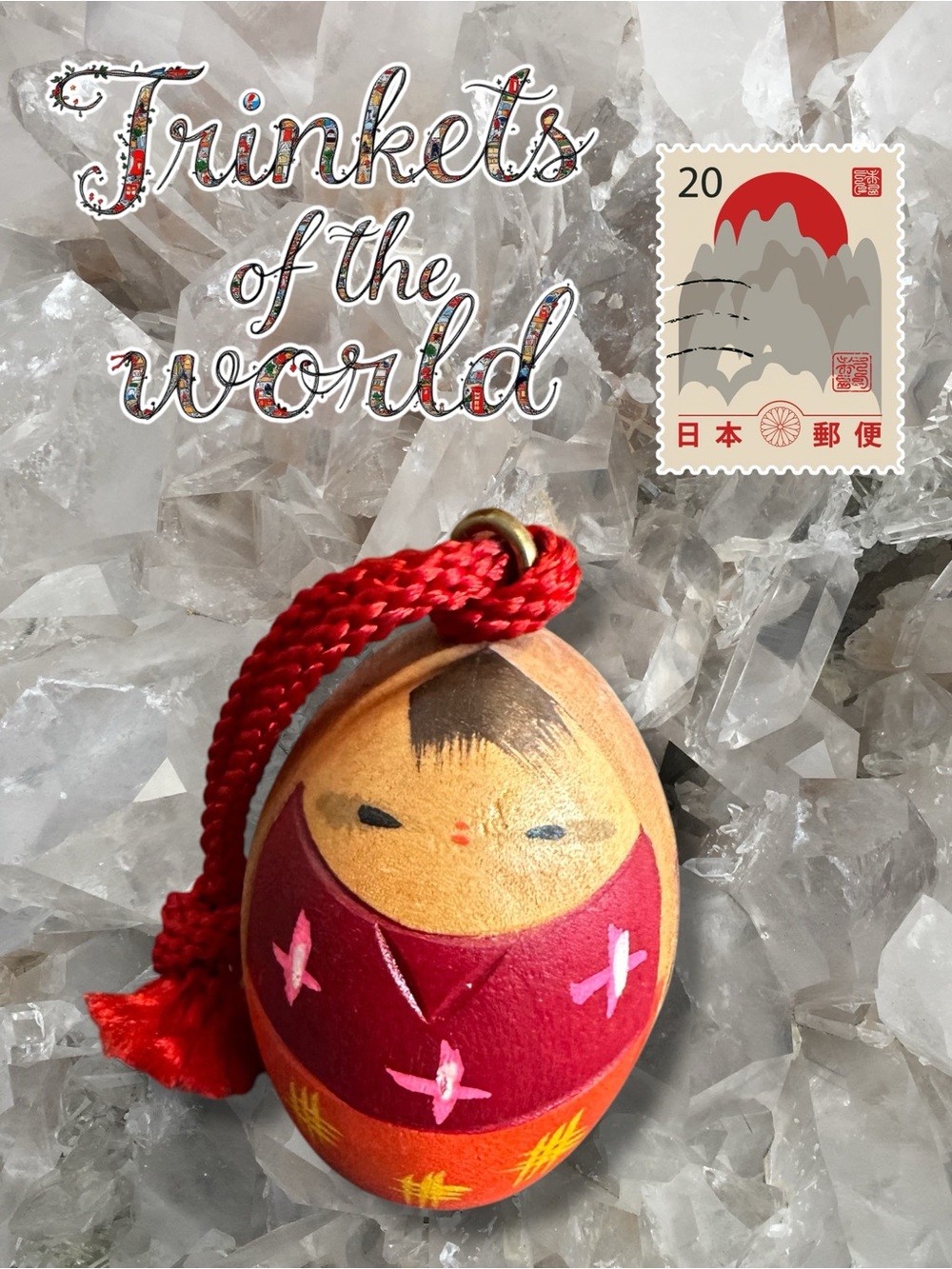 Vintage Kokeshi Egg Bell